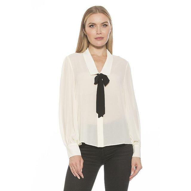 Womens ALEXIA ADMOR Serena Dropped Collar Blouson Sleeve Blouse Product Image