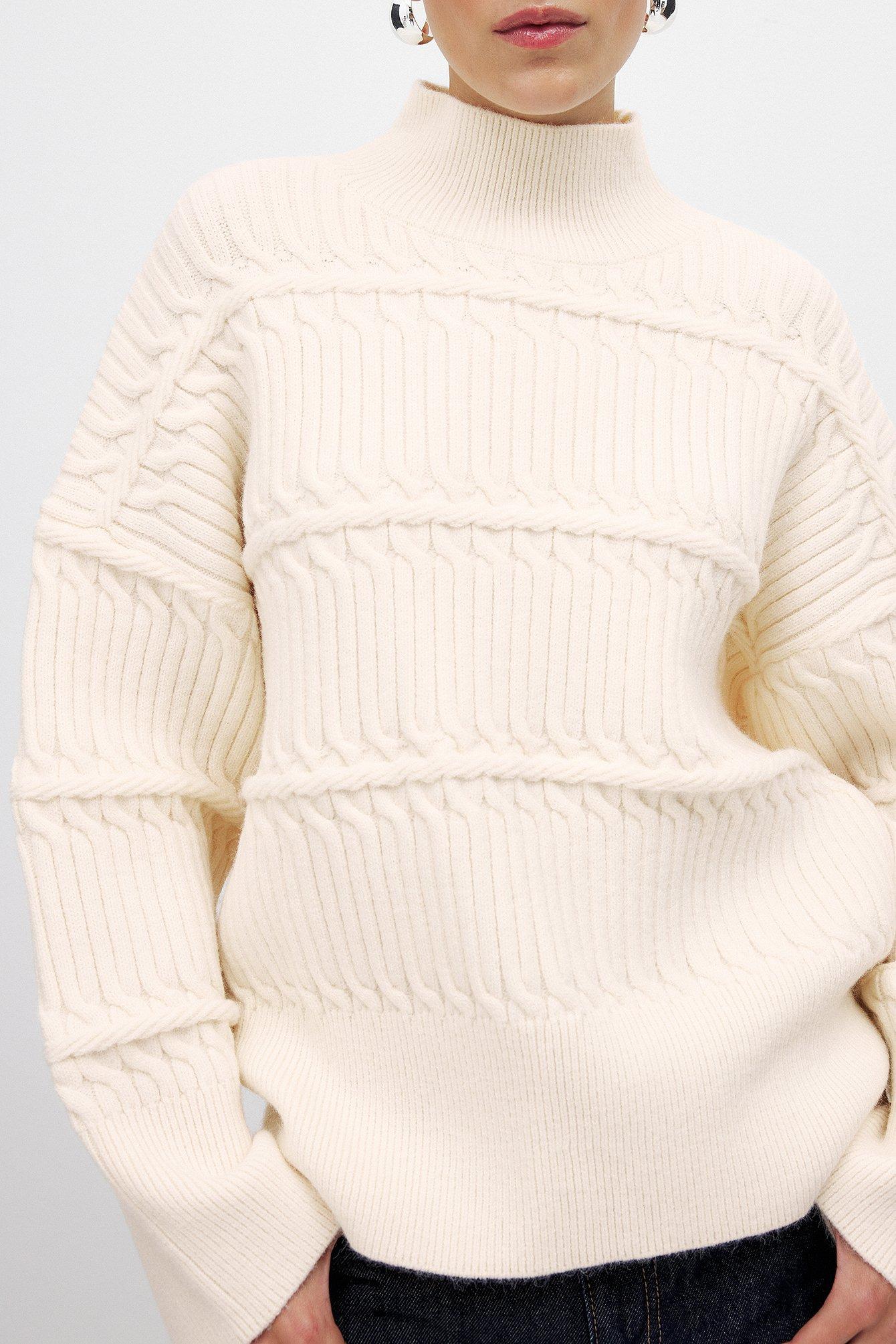 Cable Knitted Turtle Neck Sweater Product Image