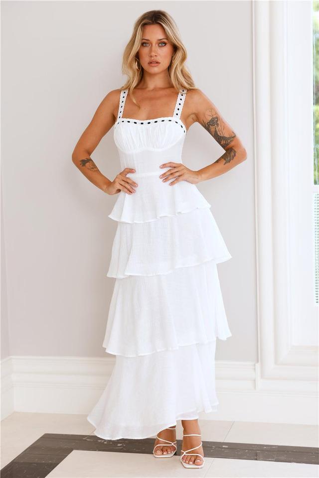 Ocean Spray Maxi Dress White Product Image