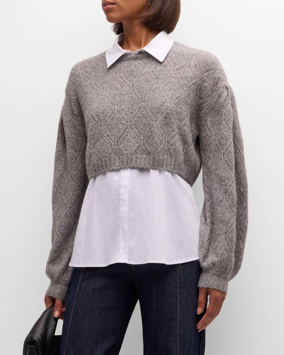 Landry Combo Knit Pullover Top Product Image