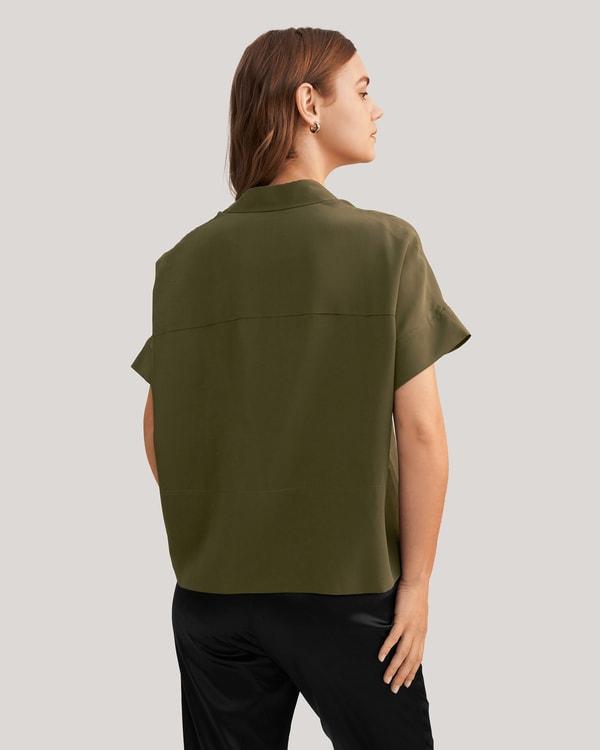 Casual Short Sleeves Loose Silk T-Shirt Product Image