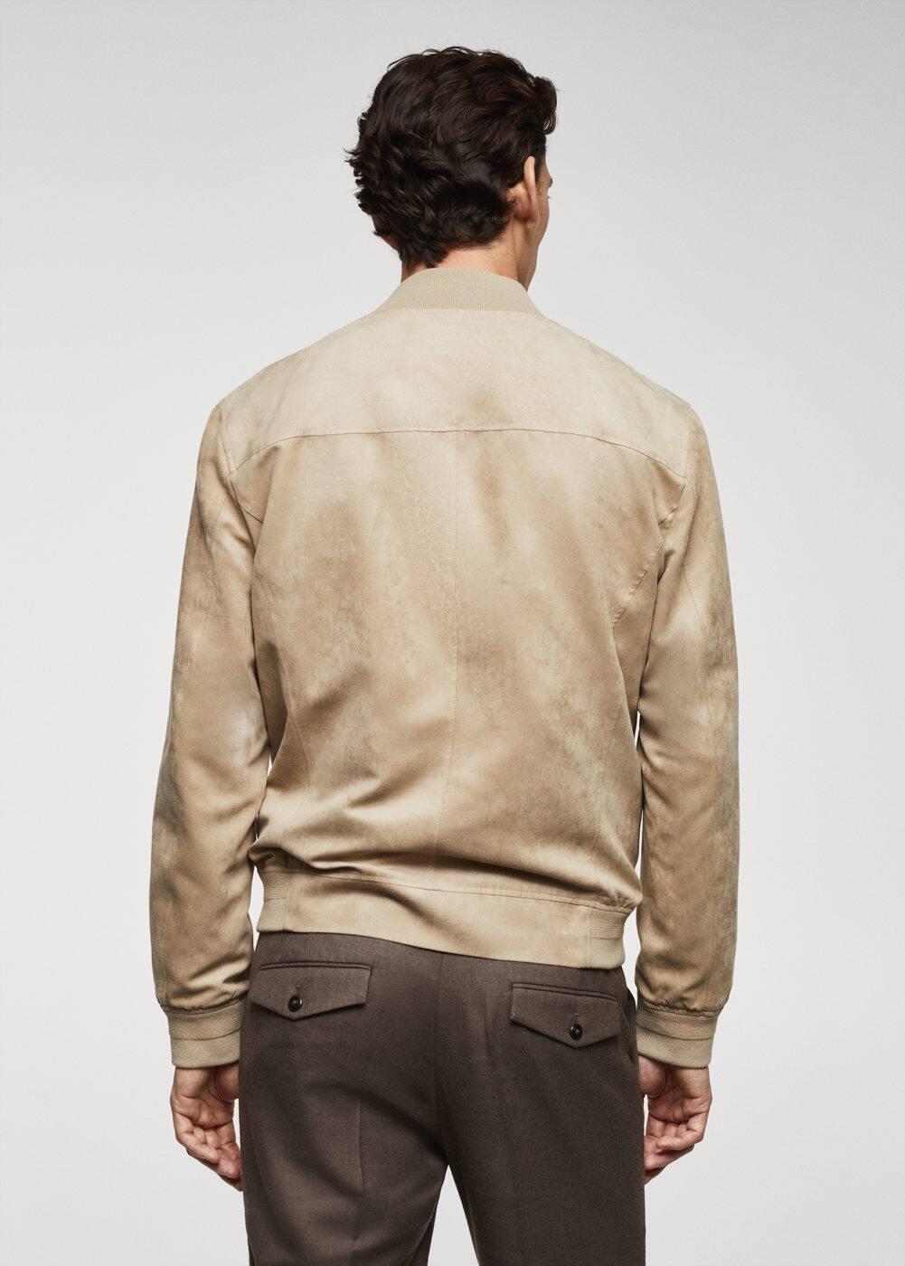 MANGO MAN - Suede-effect bomber jacket sandMen Product Image