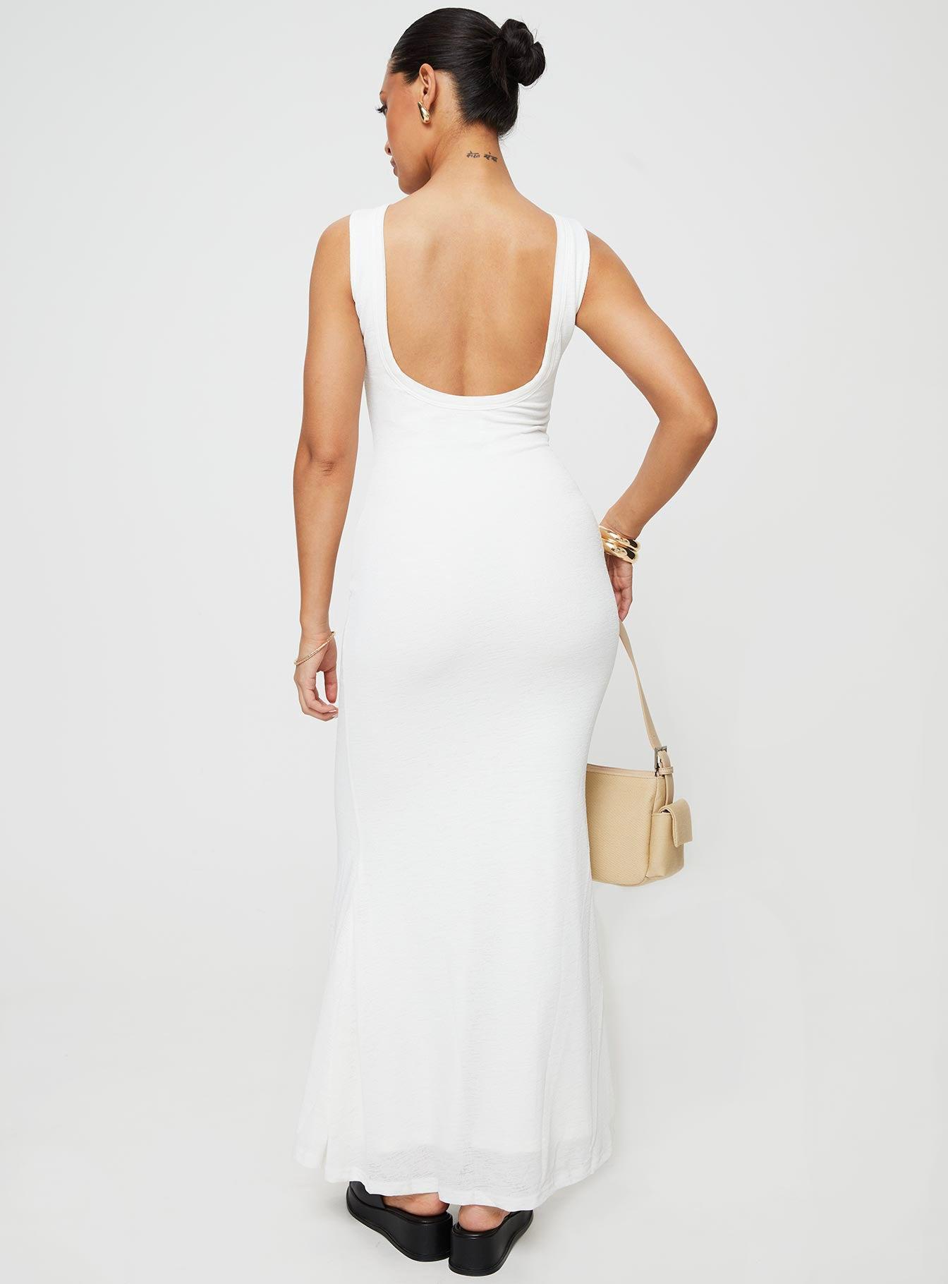 Ashen Maxi Dress White Product Image