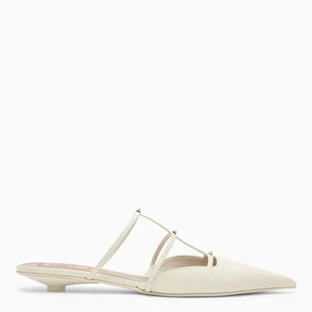 VALENTINO GARAVANI Rockstud Wispy Pointed Toe Mule In Ivory Product Image