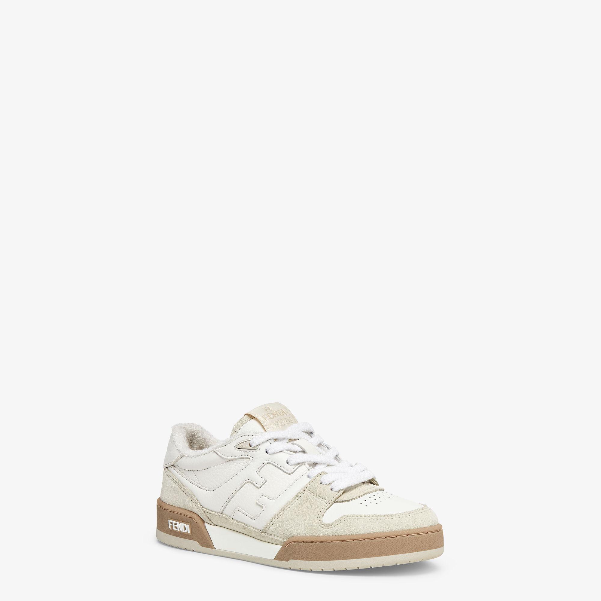 Fendi MatchWhite suede low tops Product Image