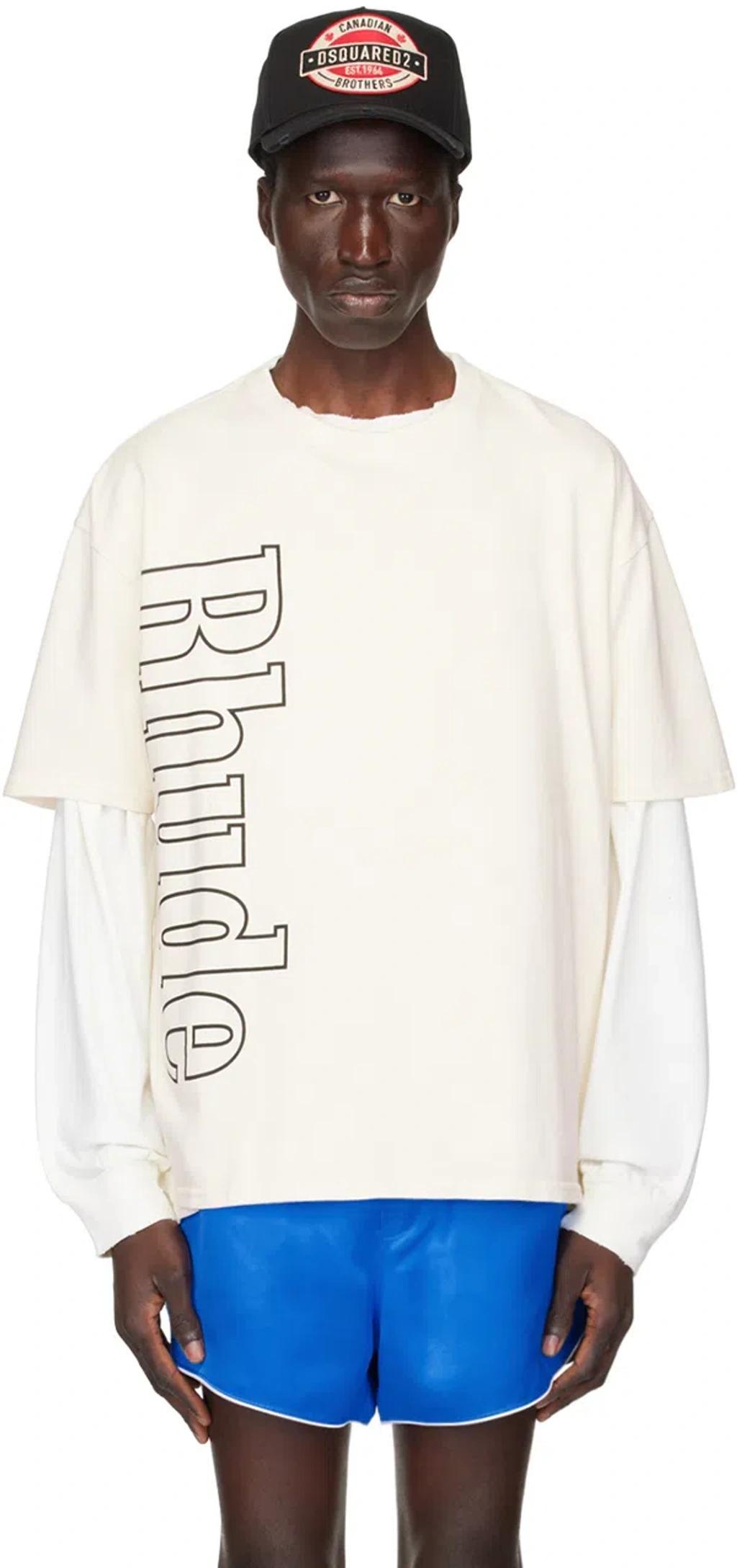 RHUDE Off-white Side Logo T-shirt Product Image