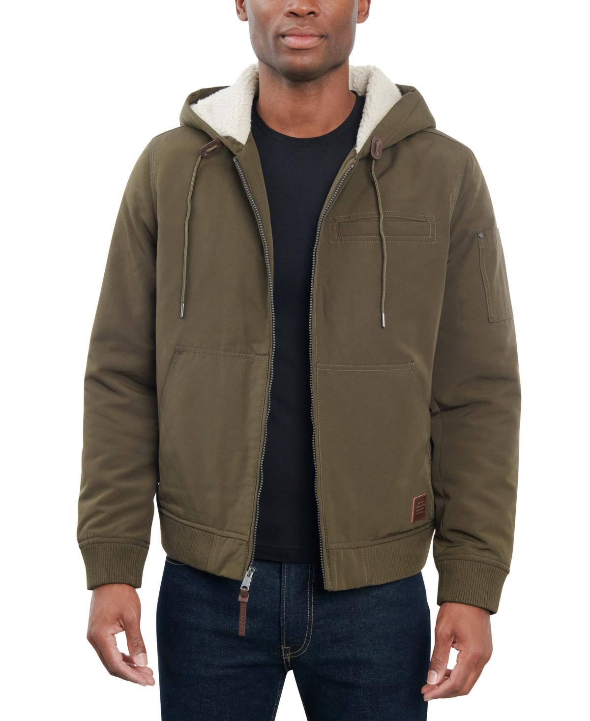 Lucky Brand Mens Fleece-Lined Zip-Front Hooded Jacket Product Image