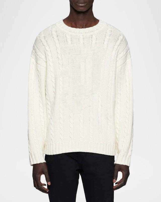 Men's Wool Cable Sweater Product Image