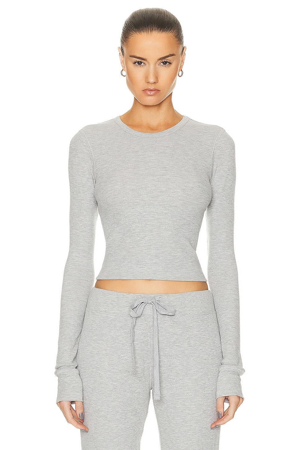 Eterne Long Sleeve Thermal Top Grey. (also in L). Product Image