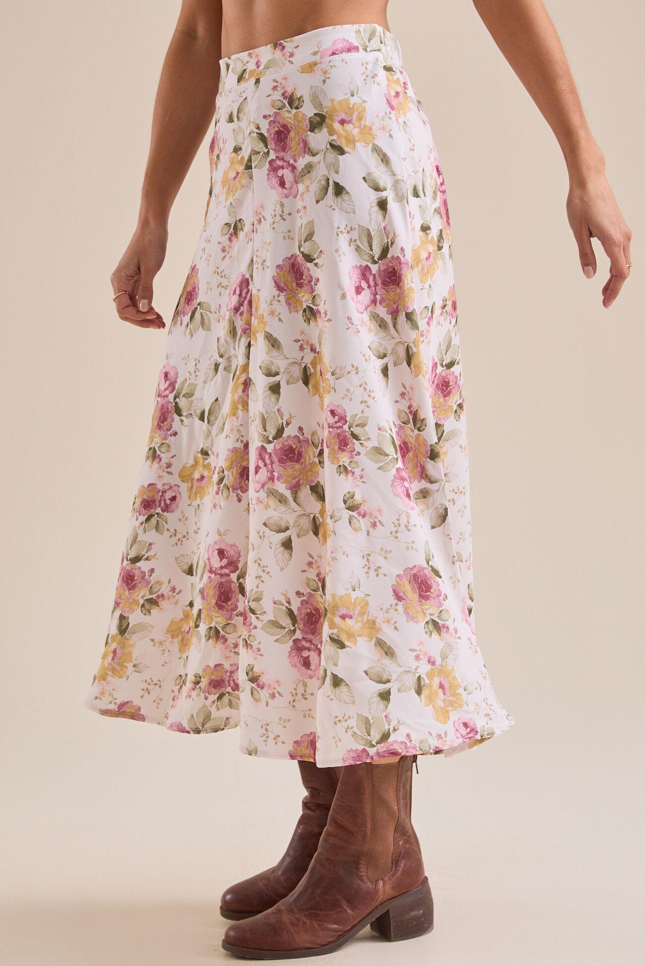 Millie Floral Midi Skirt Product Image