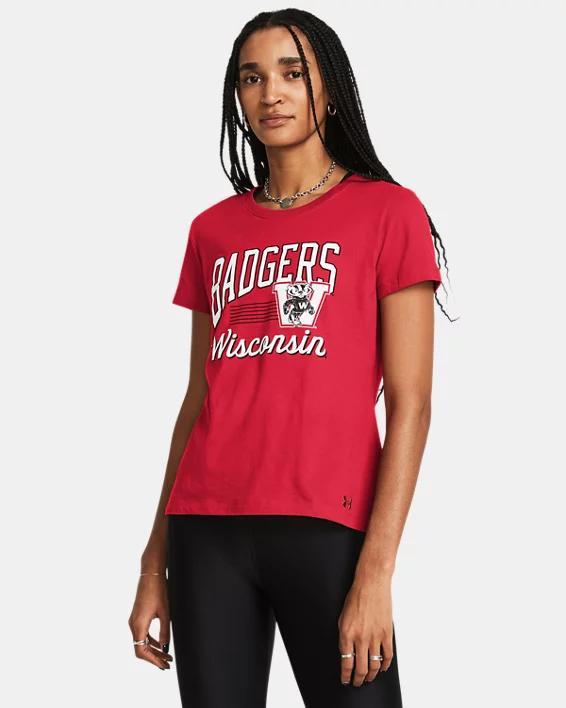 Womens UA Performance Cotton Collegiate Short Sleeve Product Image