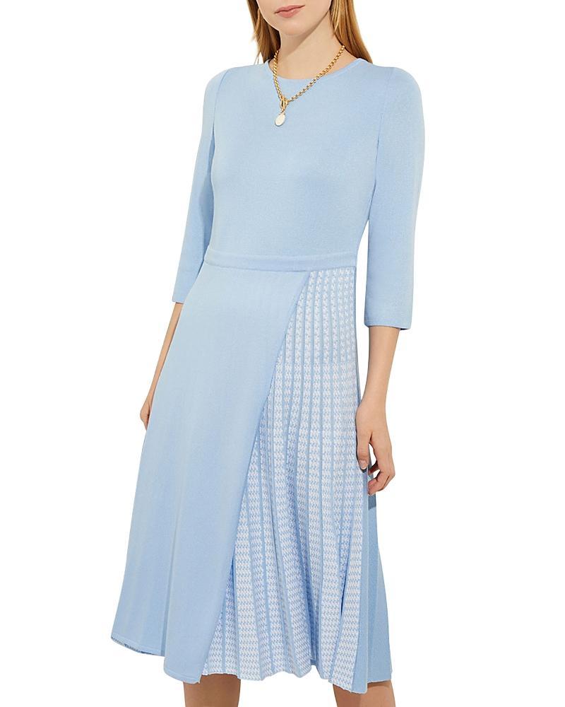 Womens Pleated Soft Knit Midi-Dress Product Image