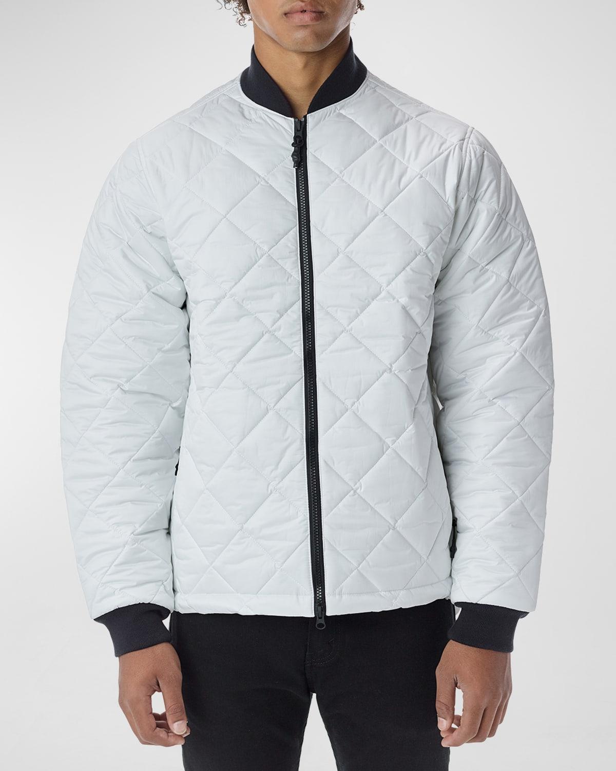 The Very Warm Men's Light Quilted Puffer Jacket - Size: X-LARGE - Off White Product Image