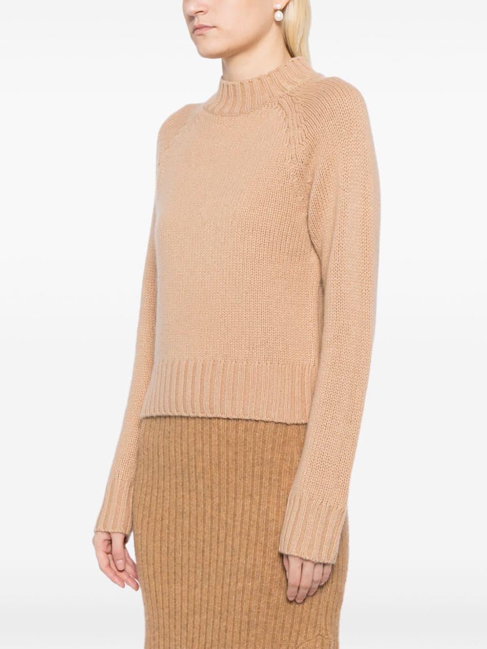 Raglan Sleeve Cashmere Sweater In Saddle Product Image