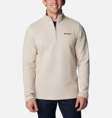 Mens Columbia Hart Mountain Fleece Quarter-Zip Pullover Dark Grey Product Image