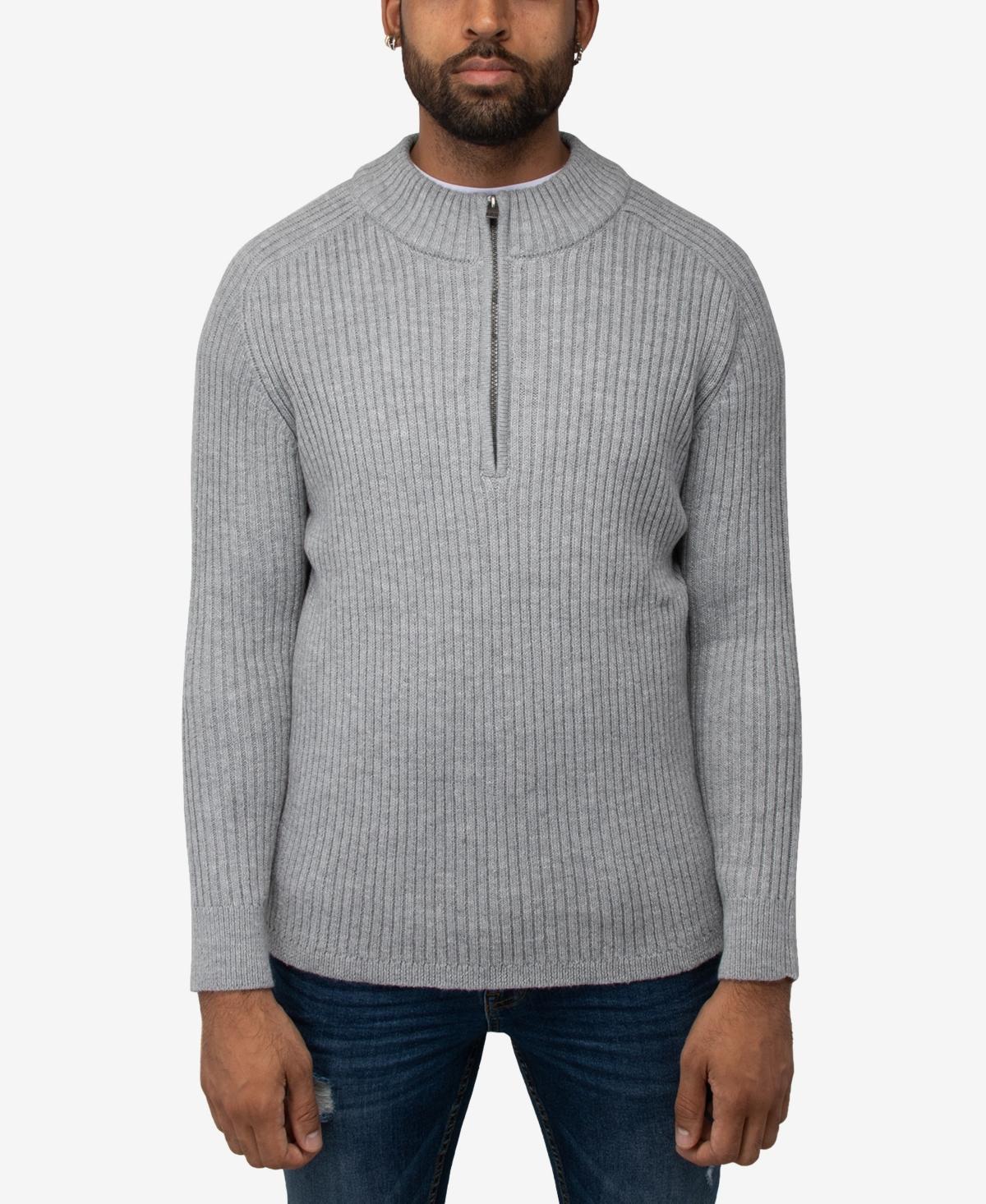 X Ray Mens Ribbed Quarter Zip Sweater - Burgundy Product Image