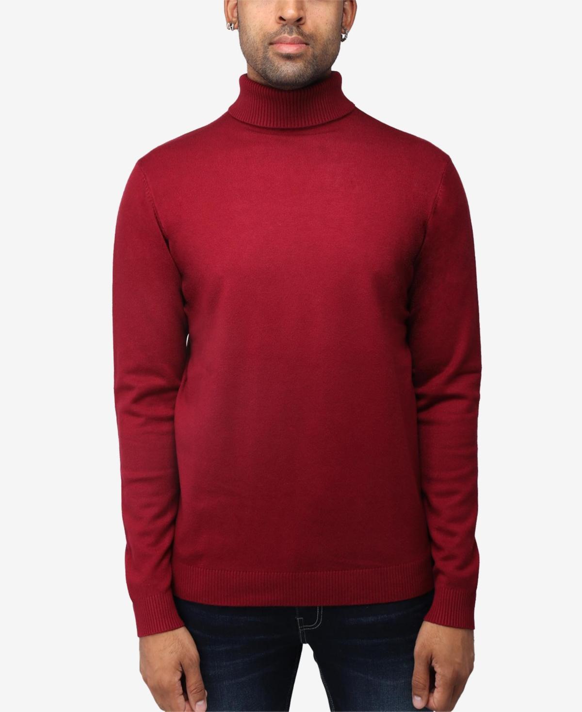 X Ray Men's Solid Turtleneck Sweater - Dark Brown - Size XXXL  - male - Size: XXXL Product Image