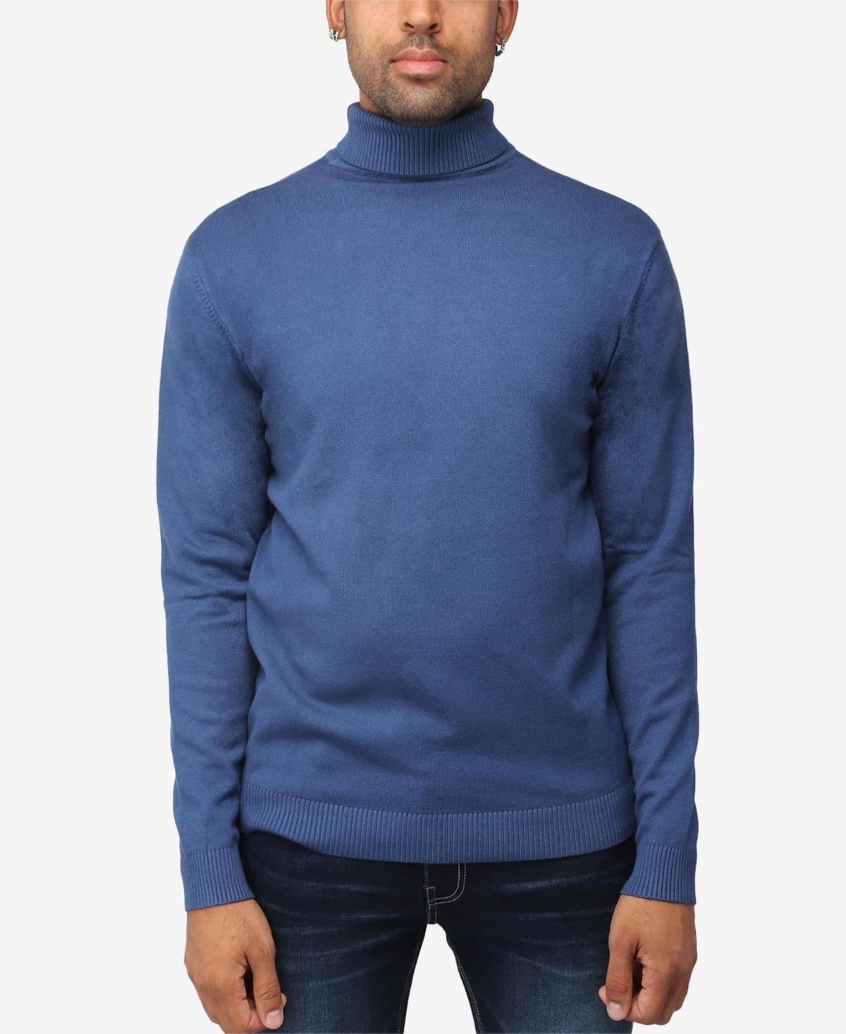 X Ray Men's Solid Turtleneck Sweater - Heather Charcoal - Size XXL  - male - Size: XXL Product Image