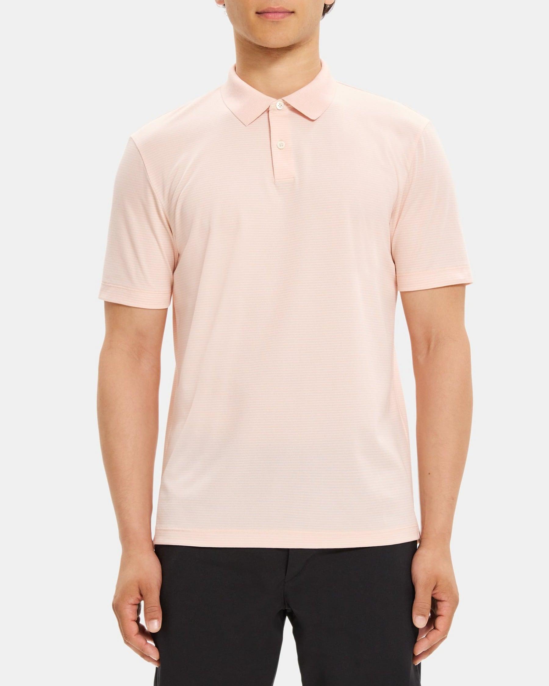 Standard Polo Shirt in Striped Cotton Product Image