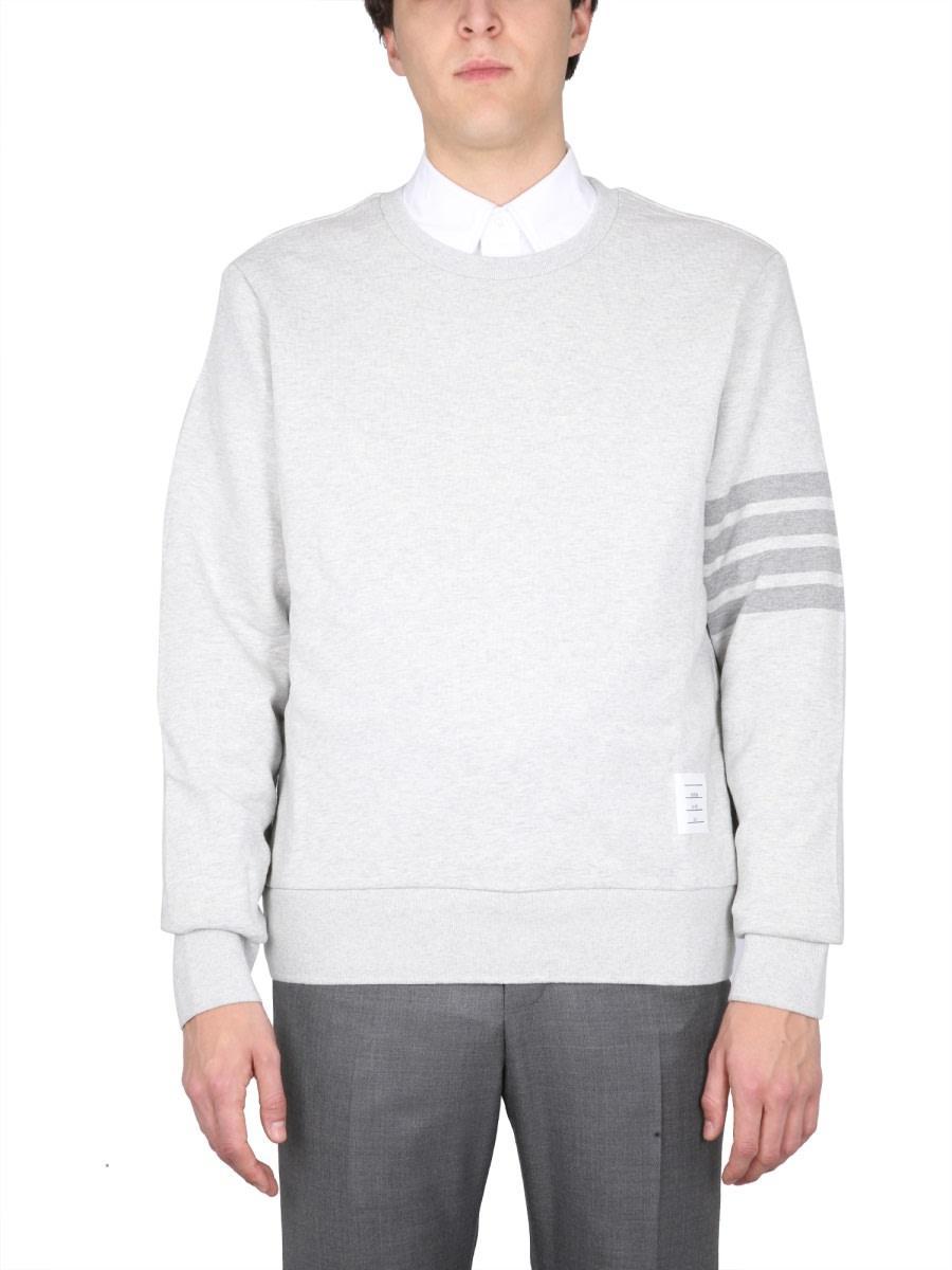 THOM BROWNE Grey 4-bar Sweatshirt In Gray Product Image