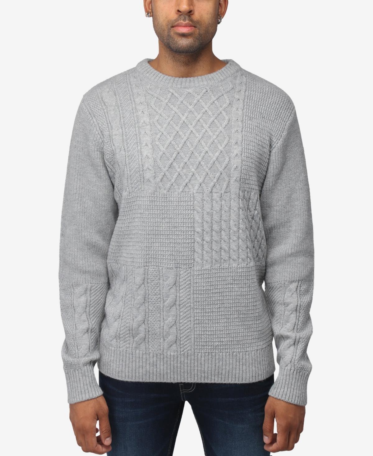 X-Ray Mens Crewneck Mixed Texture Sweater Product Image