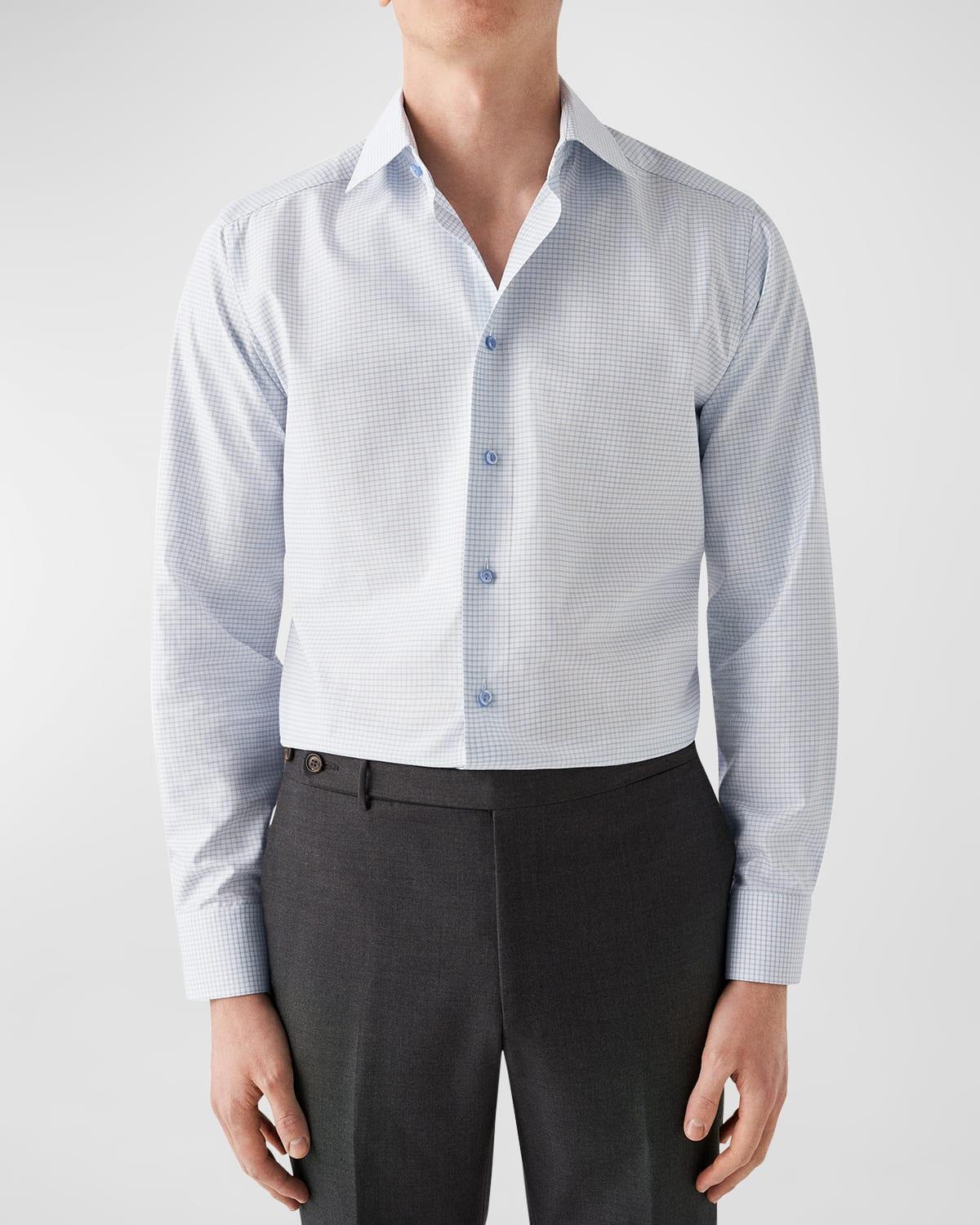 Eton Contemporary Fit Check Dress Shirt Product Image