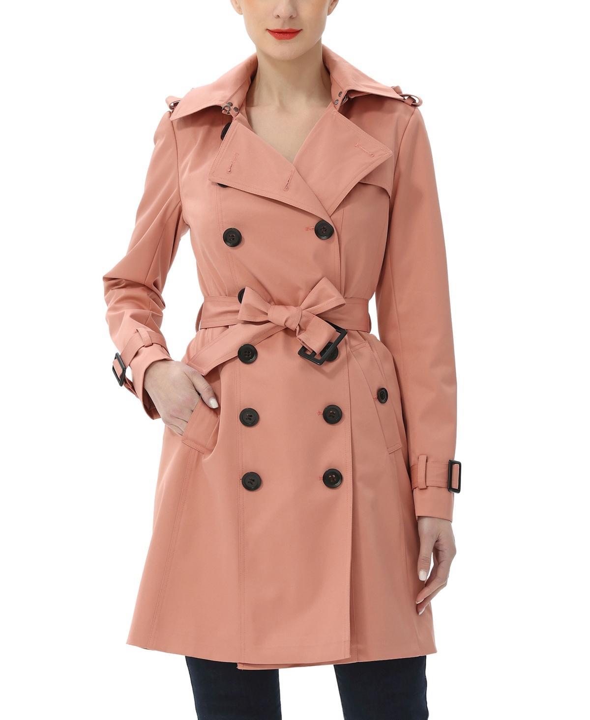 Womens Adley Water Resistant Hooded Trench Coat Product Image