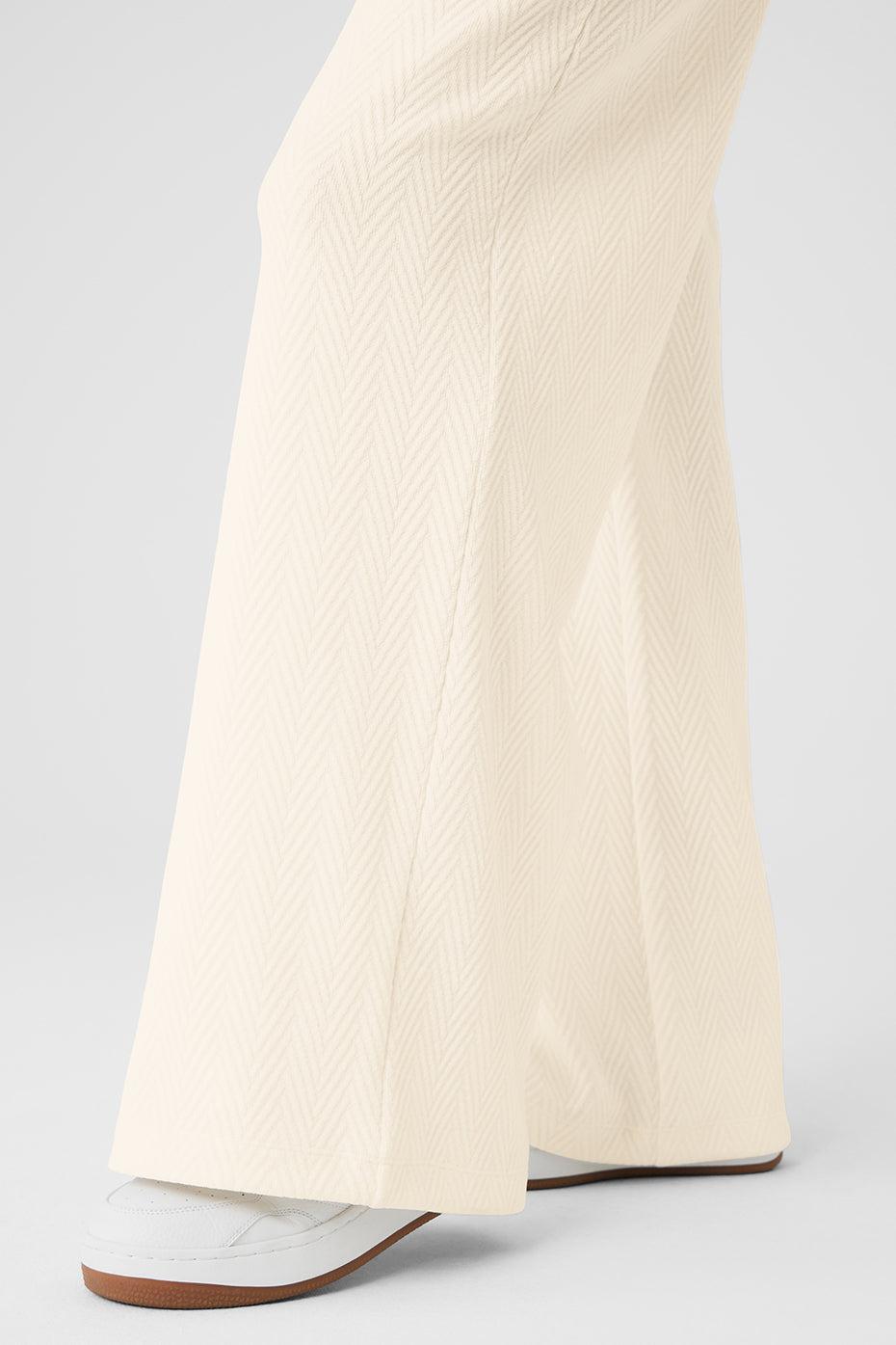 High-Waist Cozy Day Wide Leg Pant - Ivory Female Product Image