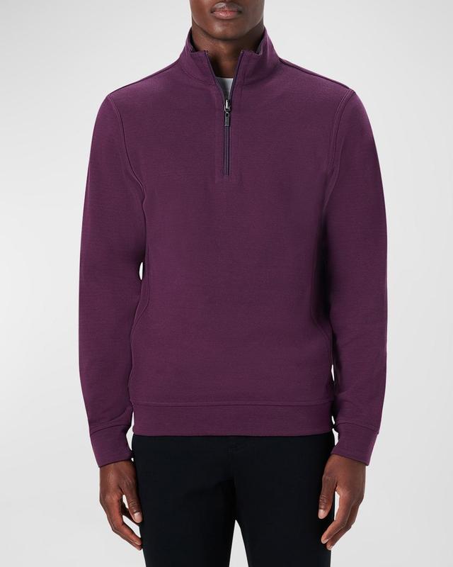 Bugatchi Reversible Knit Quarter Zip Pullover Product Image