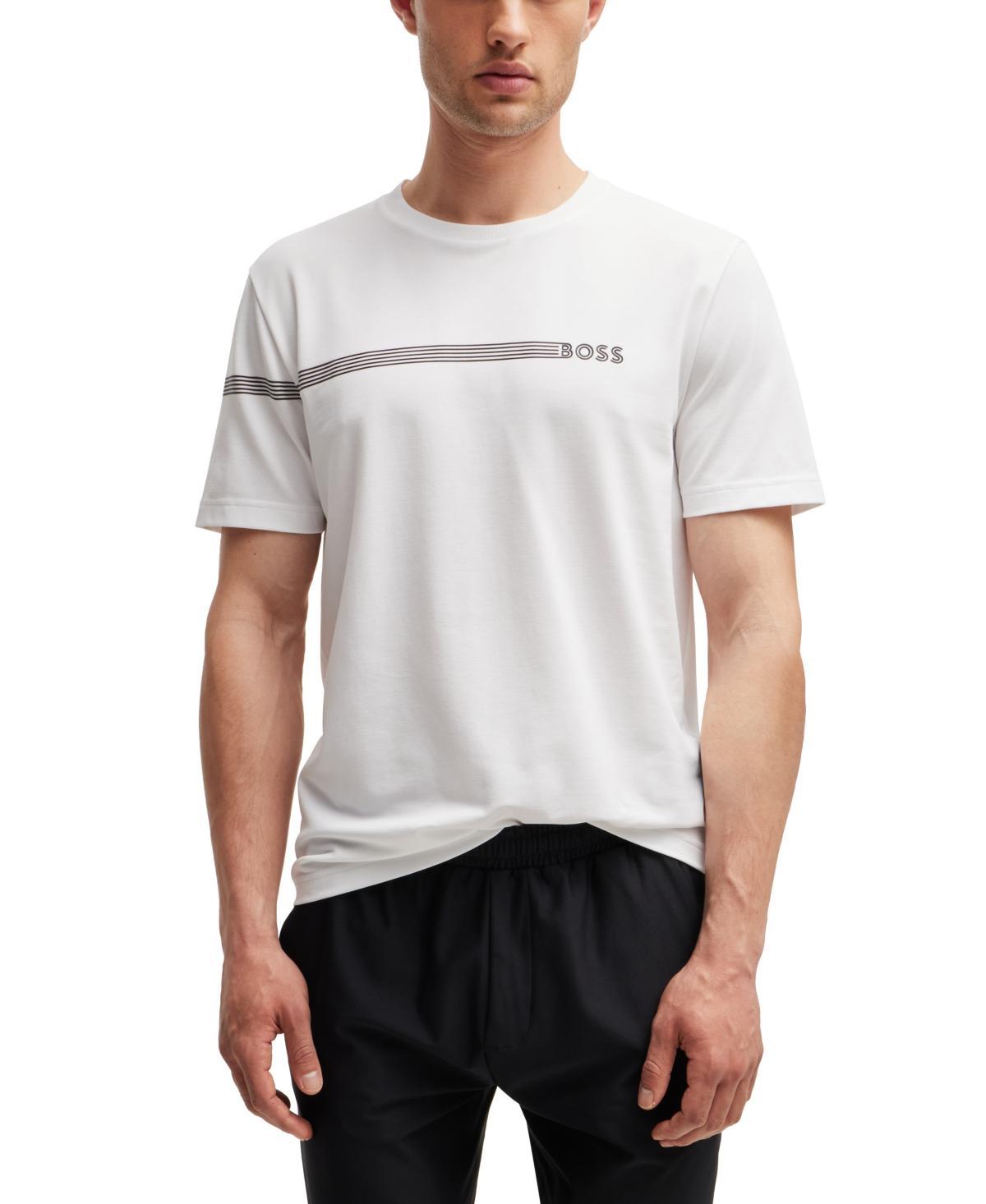 Boss by Hugo Boss Mens Striped Logo T-Shirt Product Image