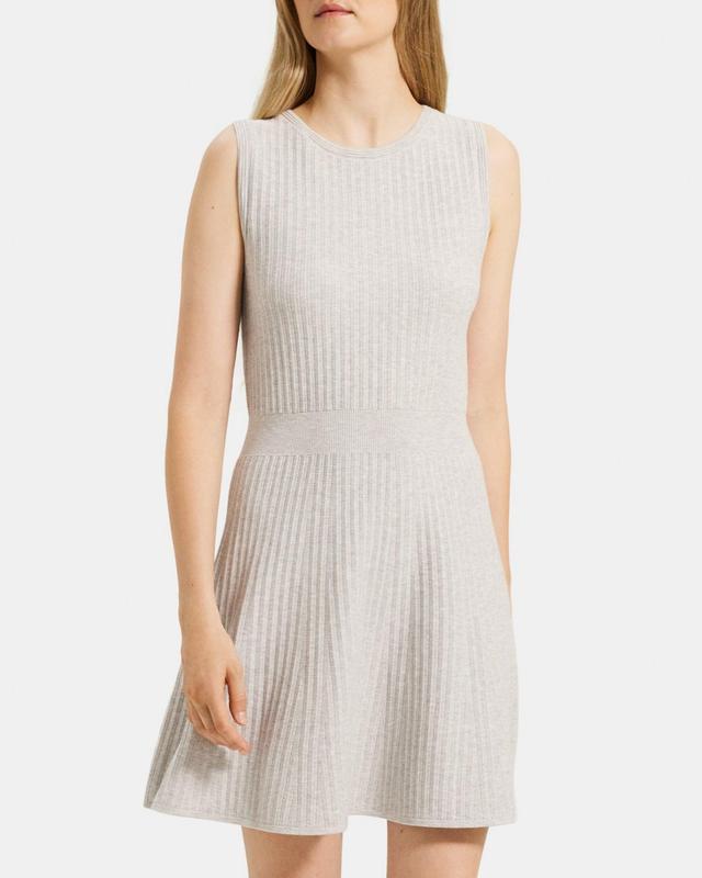 Fit-and-Flare Dress in Stretch Viscose Knit Product Image