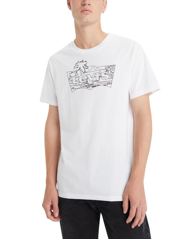 Levis Mens Classic-Fit Logo Outline Graphic T-Shirt Product Image