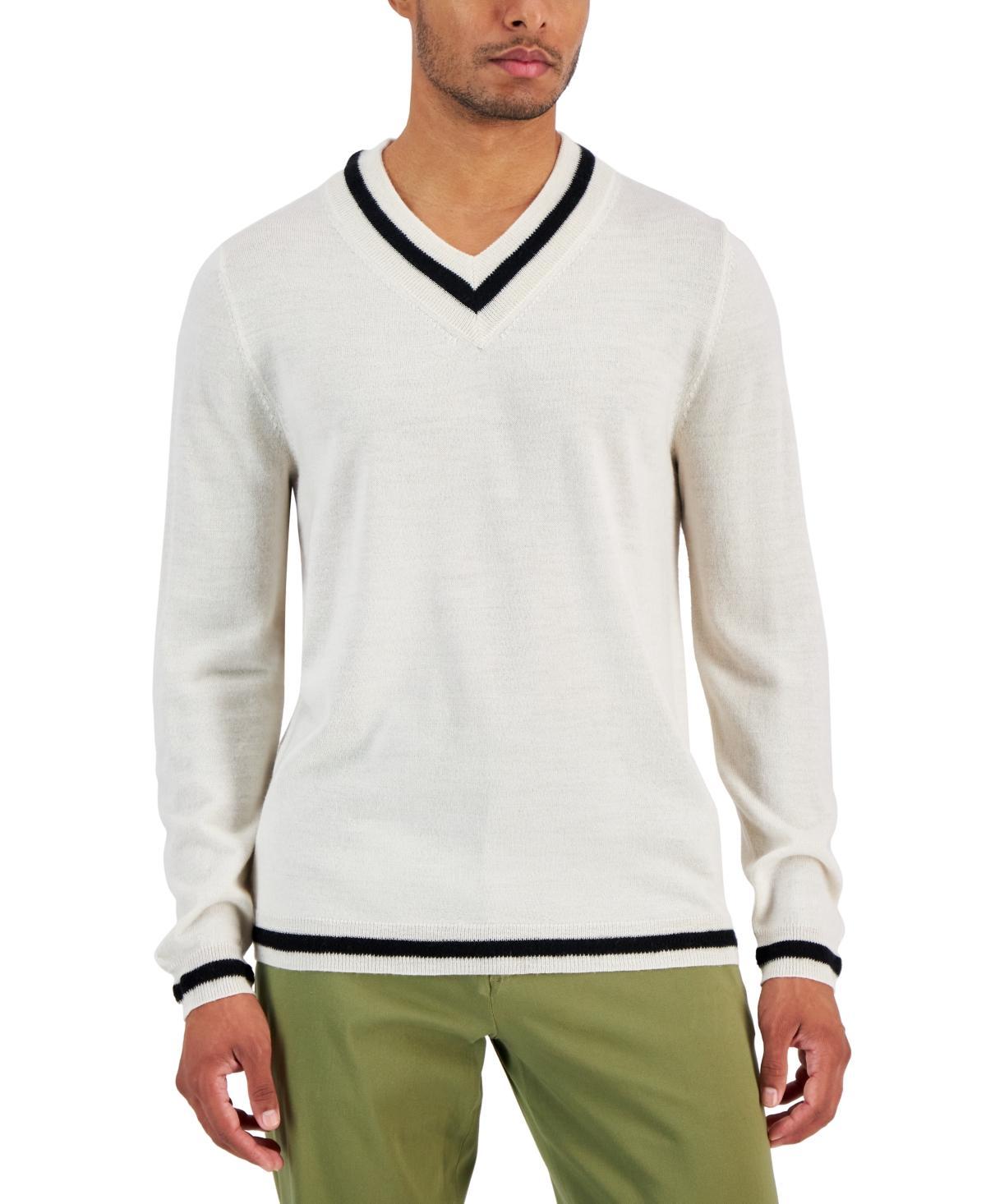 Club Room Mens V-Neck Merino Cricket Sweater, Created for Macys Product Image