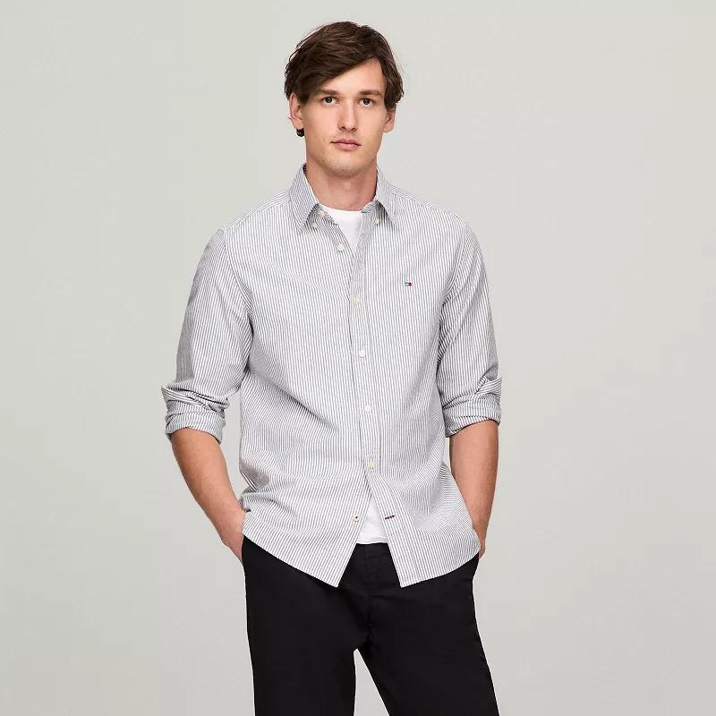 Mens Tommy Hilfiger Long Sleeve Striped Woven Shirt Product Image