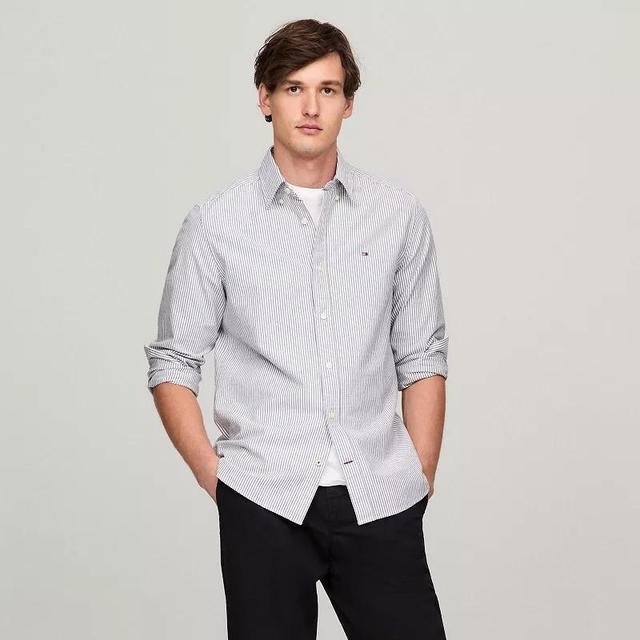 Mens Tommy Hilfiger Long Sleeve Striped Woven Shirt Product Image