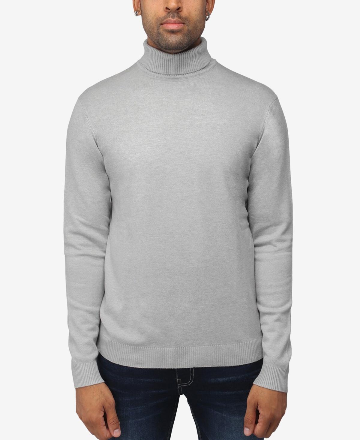 X Ray Men's Solid Turtleneck Sweater - Heather Charcoal - Size XXL  - male - Size: XXL Product Image