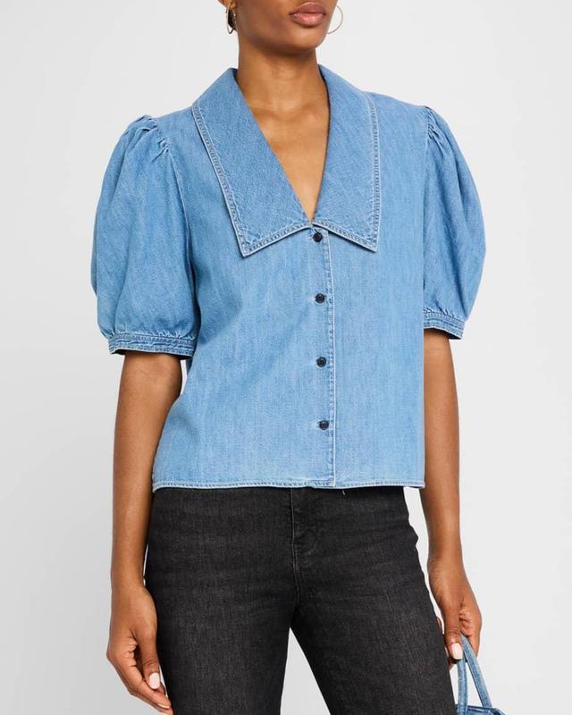 Denim Sailor Blouse Product Image