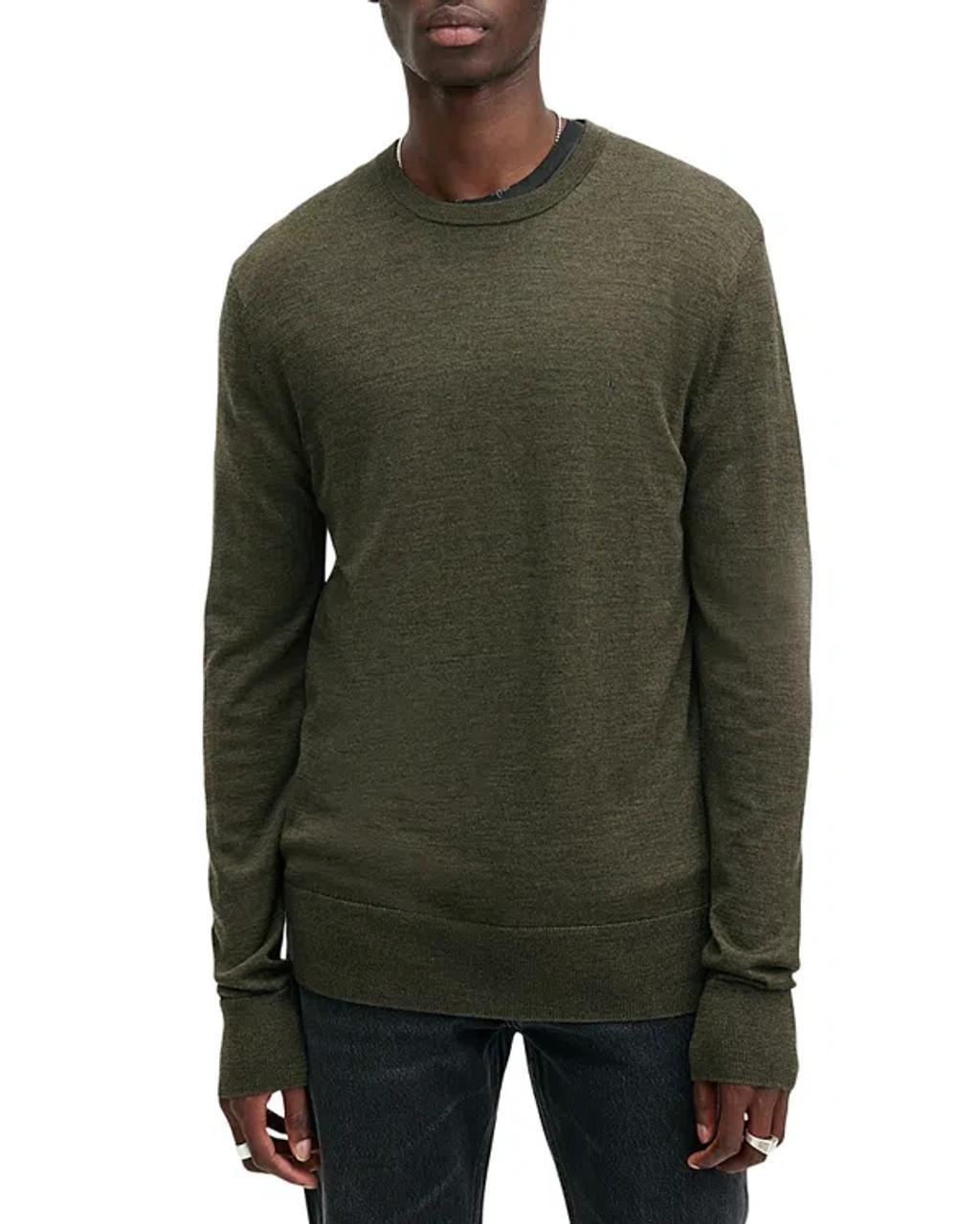 ALLSAINTS Mode Merino Wool Crewneck Sweater In Grange Green Product Image