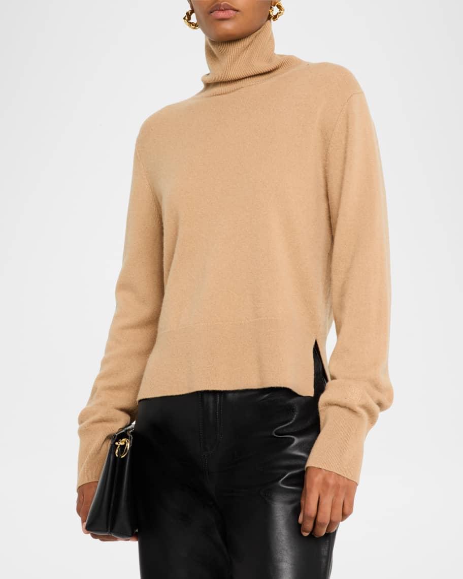 Turtleneck Cashmere Crop Sweater Product Image