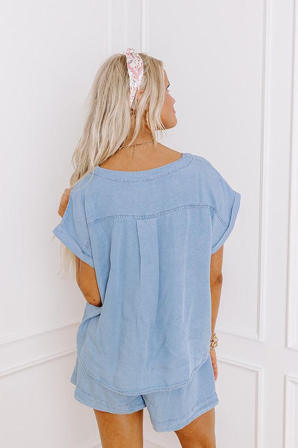 Good Times And Shorelines Chambray Shift Top Product Image