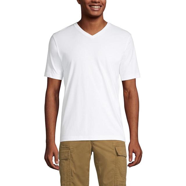 Lands End Mens Super-t Short Sleeve V-Neck T-Shirt Product Image