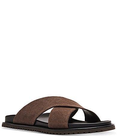 Steve Madden Mens Caloy Cross Band Suede Slide Sandals Product Image