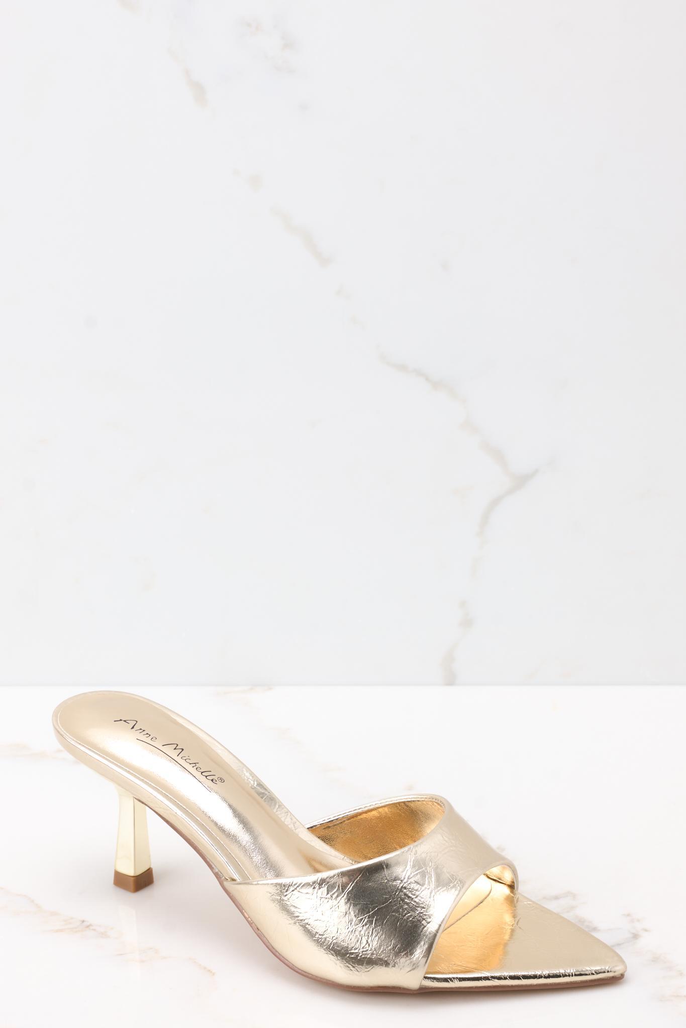 Path To Greatness Gold High Heel Sandal product image