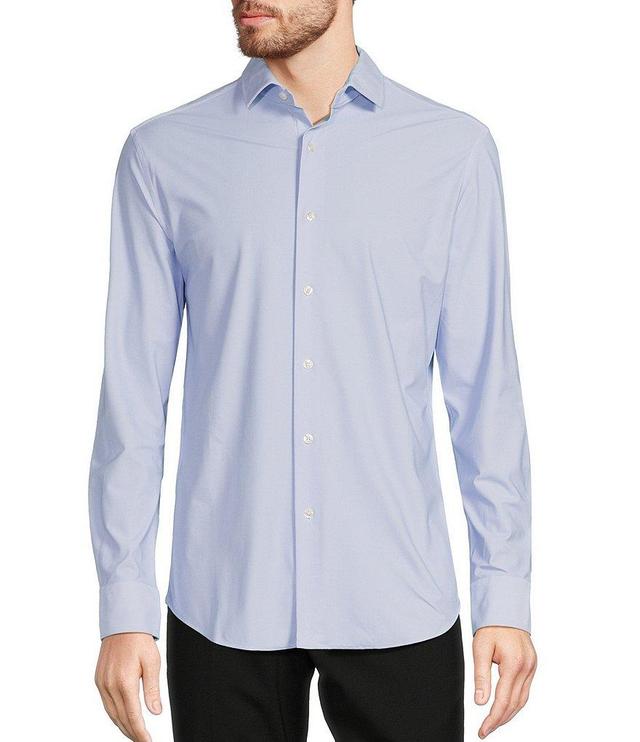 Murano Collezione Canclini Slim-Fit Herringbone Long-Sleeve Techno Woven Shirt Product Image