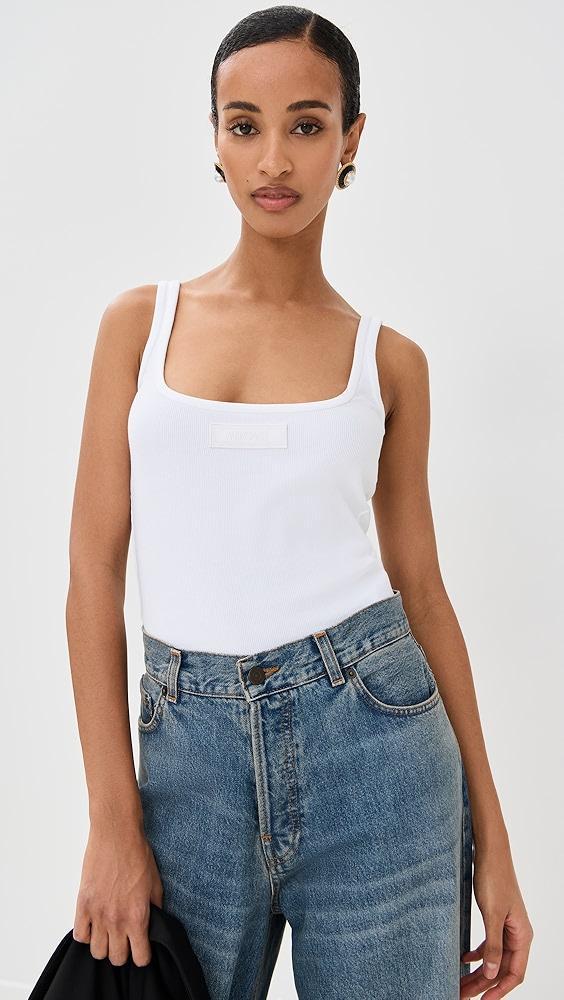 Versace Cotton Stretch Rib Tank Top | Shopbop Product Image