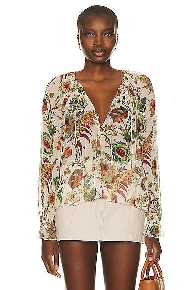 Ulla Johnson Bernadette Blouse Neutral. (also in ). Product Image