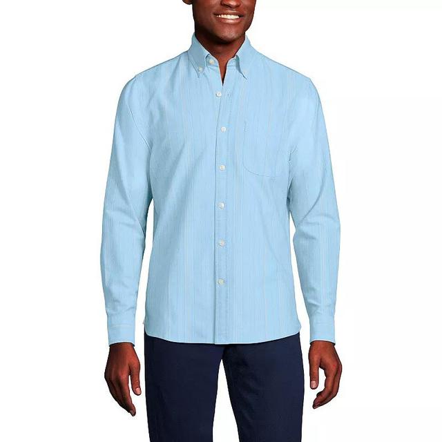 Big & Tall Lands End Sail Rigger Oxford Button-Down Shirt, Mens Product Image