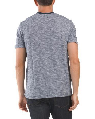 Chambray Pocket Trim T-Shirt for Men | Cotton Product Image