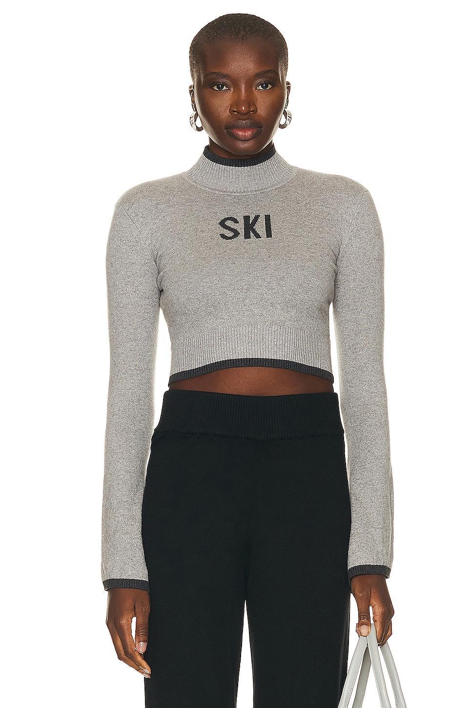 YEAR OF OURS Ski Bell Sleeve Cashmere Sweater in Grey. - size XL (also in L, M, S, XS) Product Image