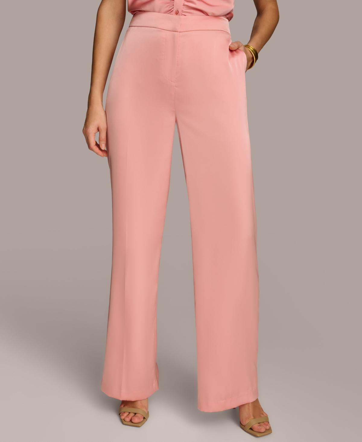 Women's Straight-Leg Satin Pants Product Image